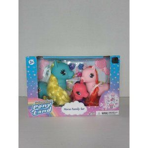 Wonder Pony Set Unicorns with Brush & Hair Accessories 3 Ponies Total Play Right